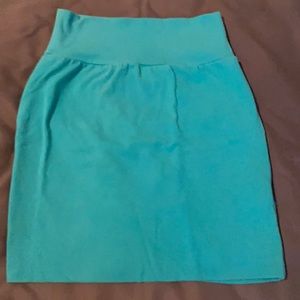 Teal mini skirt